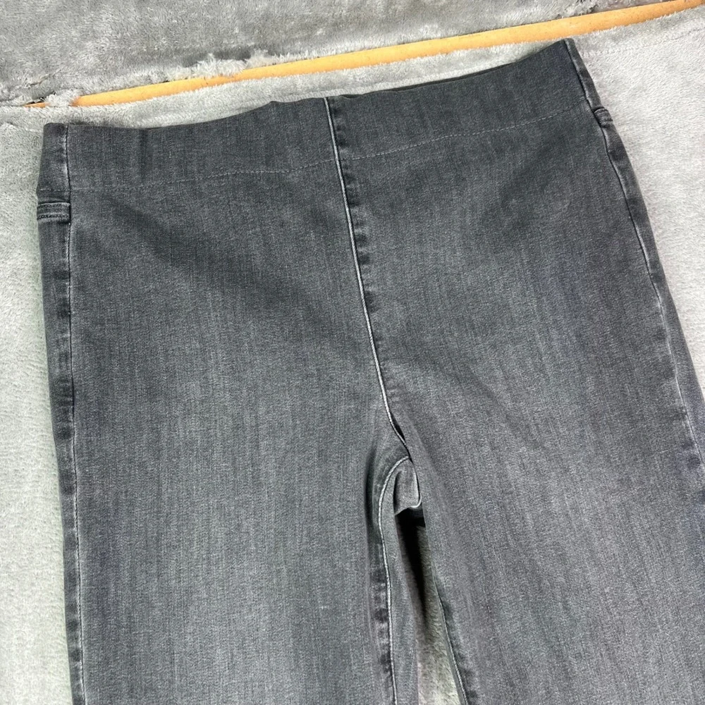 NYDJ Pull-On Ava Daring Flare Jeans Womens Large Gray SpanSpring Stretch Denim - Picture 3 of 15
